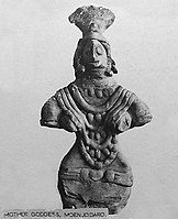 Mother Goddess wearing ornate necklace, Mohenjo-daro,