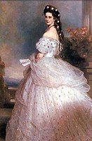 Princess Elizabeth of Austria in gown by Worth, 1865