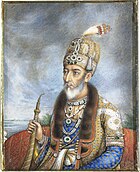 Bahadur Shah Zafar the last Mughal Emperor. Crowned Emperor of India by the rebels, he was deposed by the British, and died in exile in Burma