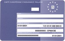 Photo de la carte européenne d'assurance maladie.
