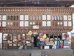 Shops in the lower market of Thimphu