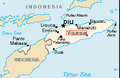 Lage von Viqueque/Osttimor, von mir editierte Karte des CIA.