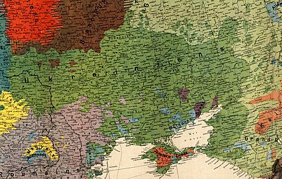 Етнічна територія українців у швейцарському етнографічному атласі, 1918 рік
