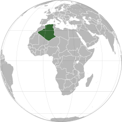 Location of Algeria