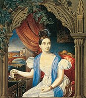 Carlota Bonaparte, autorretrato de 1834.