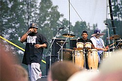 Cypress Hill Bonnaroo -musiikkifestivaaleilla, 2006. Vasemmalta oikealle: Sen Dog, Eric Bobo ja B-Real.