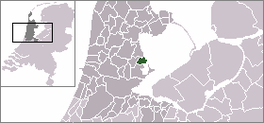Lokatie van de gemeante Edam-Volendam