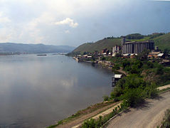 El Yeniséi visto desde el transiberiano, cerca de Krasnoyarsk
