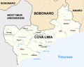 Städte und Flüsse von Cova Lima