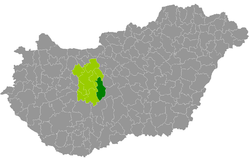 Dunaújváros District within Hungary and Fejér County.