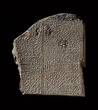 Epopeea lui Ghilgameș consemnată pe o tablă de argilă asiriană