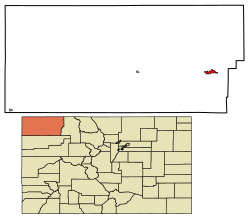 Location of the City of Craig in Moffat County, Colorado