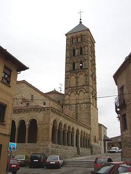 The lateral porch of the Church of San Esteban, Segovia