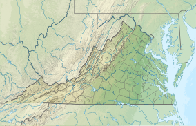 Map showing the location of Three Ridges Wilderness