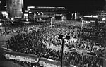Montagsdemo während der Wende am 16. Oktober 1989 mit 120.000 Teilnehmern