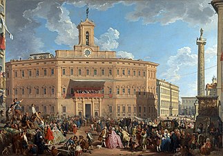 Lotteria in Piazza di Montecitorio (1743), oil on canvas, National Gallery