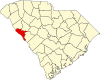 State map highlighting McCormick County