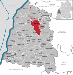 Elhelyezkedése Ortenau térképén