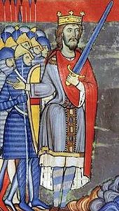 Representación antigua del primer rey Plantagenet Enrique II de Inglaterra