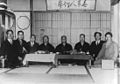 Image 41Masters of karate in Tokyo (c. 1930s), from left to right, Kanken Toyama, Hironori Otsuka, Takeshi Shimoda, Gichin Funakoshi, Chōki Motobu, Kenwa Mabuni, Genwa Nakasone, and Shinken Taira (from Karate)