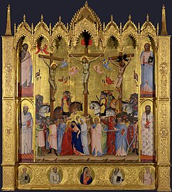 Pala della Crocifissione[93]​ ("retablo de la Crucifixión"), de Jacopo di Cione,[94]​ Nardo di Cione[95]​ y su taller (ca. 1368).