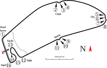 Track layout of the Hockenheimring