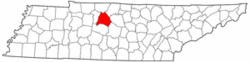 Vị trí ở Quận Davidson và tiểu bang Tennessee