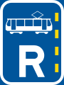 Reserved lane for trams