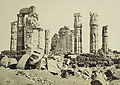 Rovine del Tempio di Amon a Soleb, in Nubia. Fotografia d'epoca (1862).