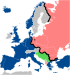 Harta Europei în perioada Războiului Rece