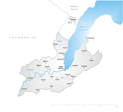 Map of the Canton of Geneva
