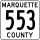 County Road 553 marker