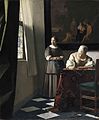 Johannes Vermeer: Paní píše dopis se svou služkou asi 1670