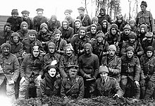 Members of the Liverpool Irish pose for a photograph