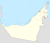 Lage ʿAdschmāns in den Vereinigten Arabischen Emiraten