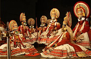 Kathakali one of classical theatre forms from Kerala, India.