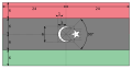 Rozměry libyjské vlajky
