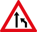 Right lane ends ahead