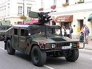 ポーランド陸軍の車両。キャビン上に搭載されているのはWKM-B RWS。