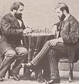 Image 13Georgian writers, Ilia Chavchavadze and Ivane Machabeli playing chess in Saint Petersburg, 1873 (from Chess in the arts)
