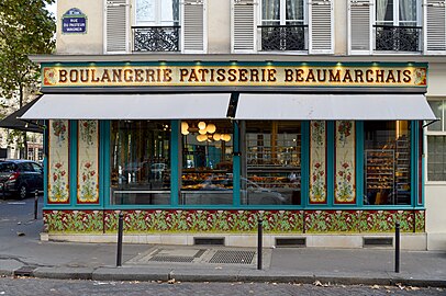 Rococo Revival - Boulangerie (Boulevard Beaumarchais no. 28), Paris, 1900, by Benoit et fils[63]