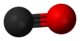 Ball-and-stick model of carbon monoxide