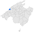 Localisation de Deià dans l'île de Majorque.