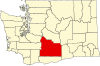State map highlighting Yakima County