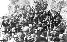Soldadu estatubatuarrak azaroaren 11ko armistizioa ospatzen, 1918
