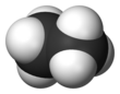 Spacefill model of ethane