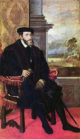 Titien, Portrait de Charles Quint, 1548, Alte Pinakothek.