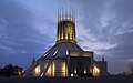 35 Liverpool Metropolitan Cathedral at dusk (reduced grain), corrected perspective