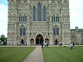 Vestfronten på Salisbury-katedralen.