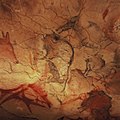 Bisontes debuxados no teito da cova de Altamira.